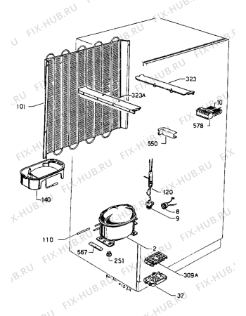 Взрыв-схема холодильника Zanussi ZI6180/9 - Схема узла Refrigerator cooling system